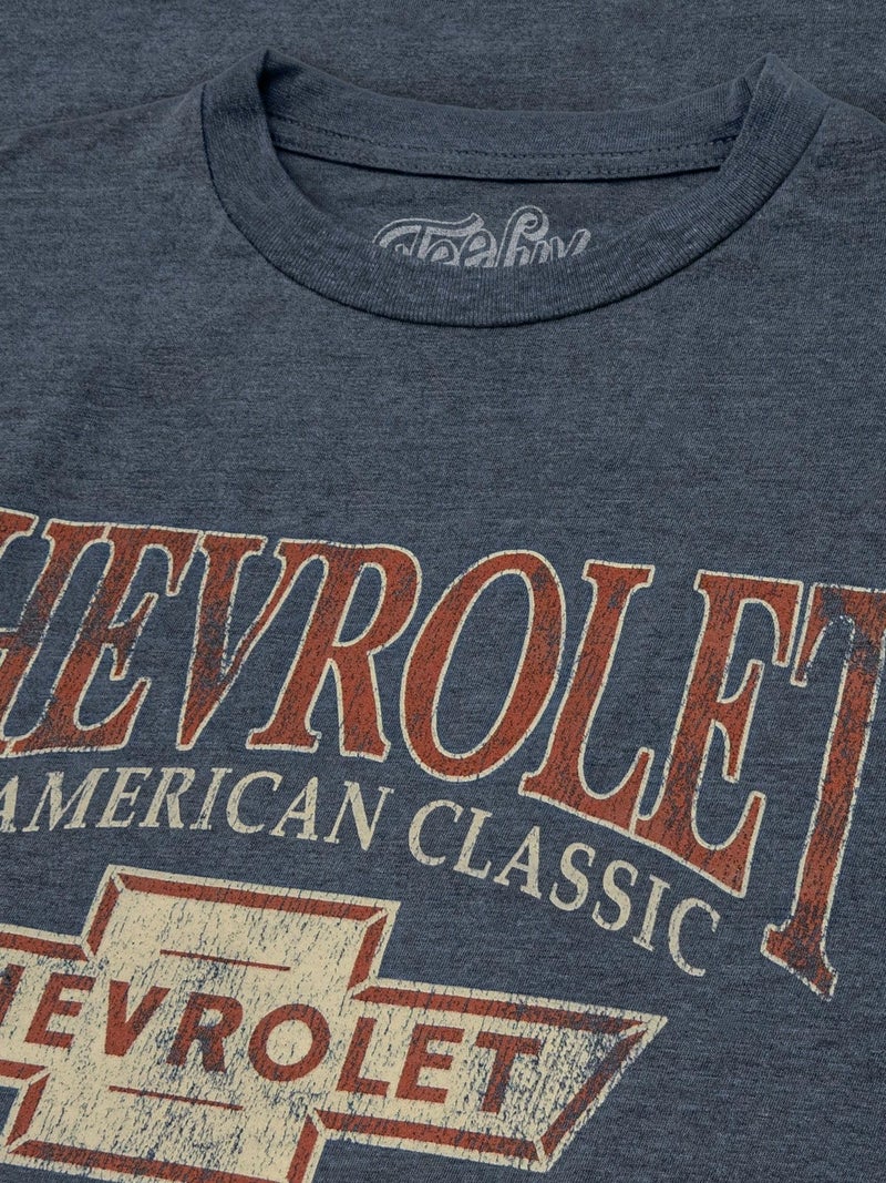 Tee Luv Chevrolet An American Classic Soft Touch Tee-x-large Indigo Black Heather - Image 2